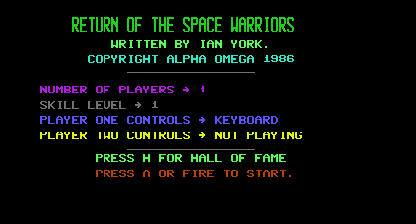 Return of the space Warriors